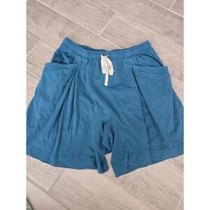 Free People Free-est Harem Teal Blue Lounge Shorts Drawstring Pockets Small